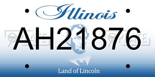 AH21876 Illinois License Plate