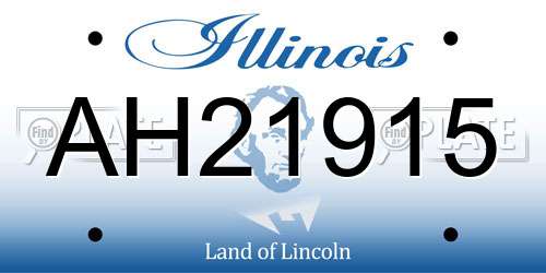 AH21915 Illinois License Plate
