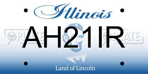 AH21IR Illinois License Plate
