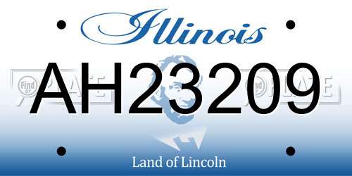 AH23209 Illinois License Plate