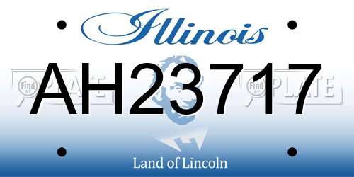 AH23717 Illinois License Plate