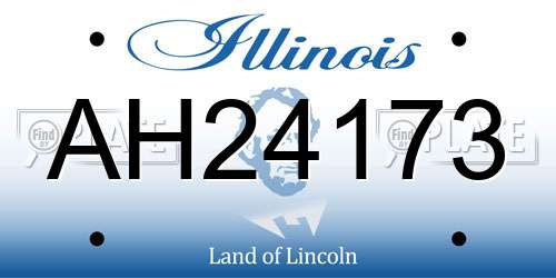 AH24173 Illinois License Plate