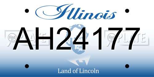AH24177 Illinois License Plate