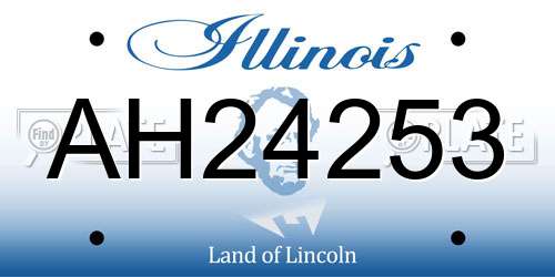 AH24253 Illinois License Plate