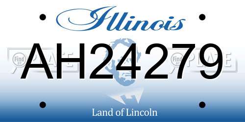 AH24279 Illinois License Plate