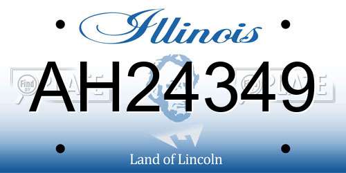 AH24349 Illinois License Plate