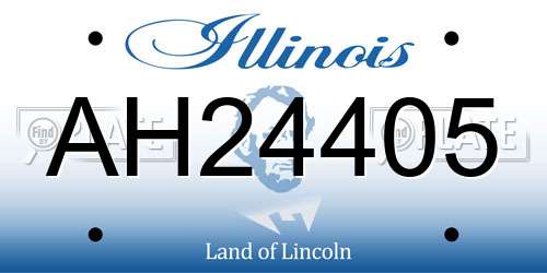 AH24405 Illinois License Plate