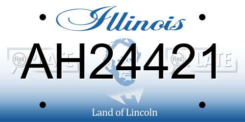 AH24421 Illinois License Plate