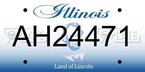 AH24471 Illinois License Plate