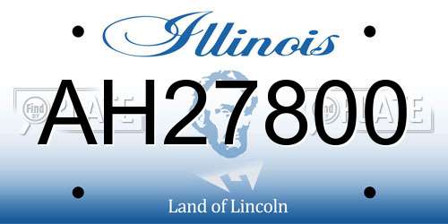 AH27800 Illinois License Plate