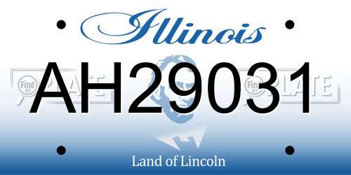 AH29031 Illinois License Plate