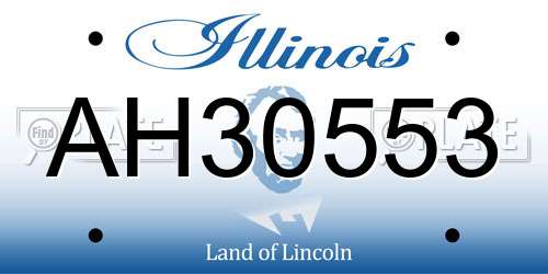AH30553 Illinois License Plate
