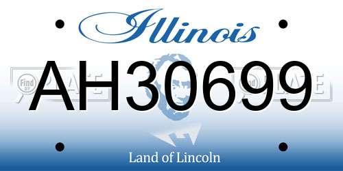 AH30699 Illinois License Plate