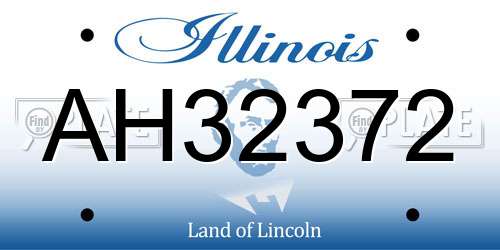AH32372 Illinois License Plate