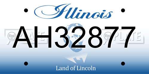 AH32877 Illinois License Plate