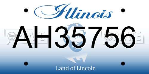 AH35756 Illinois License Plate