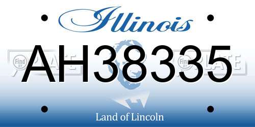AH38335 Illinois License Plate