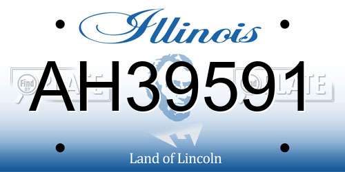 AH39591 Illinois License Plate