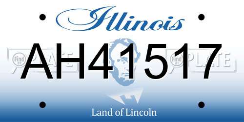 AH41517 Illinois License Plate