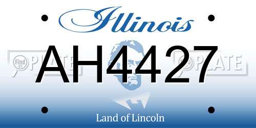 AH4427 Illinois License Plate
