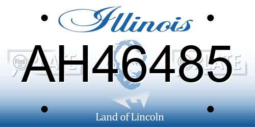 AH46485 Illinois License Plate