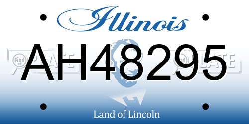 AH48295 Illinois License Plate