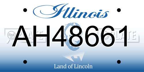 AH48661 Illinois License Plate