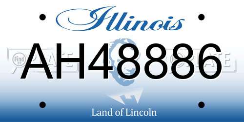 AH48886 Illinois License Plate