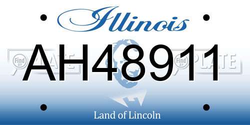 AH48911 Illinois License Plate