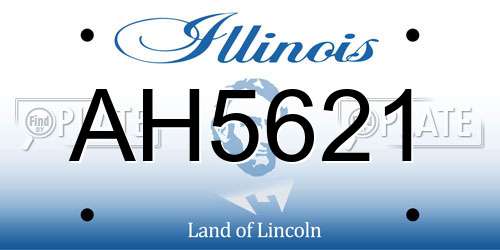 AH5621 Illinois License Plate