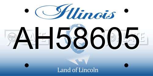 AH58605 Illinois License Plate
