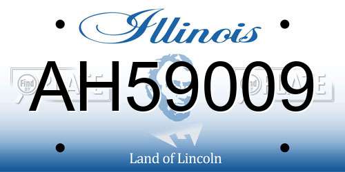 AH59009 Illinois License Plate