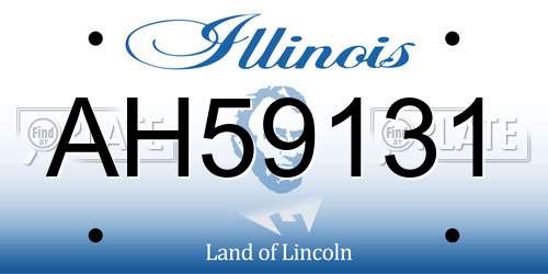 AH59131 Illinois License Plate