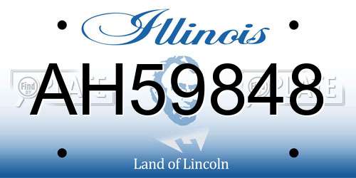AH59848 Illinois License Plate