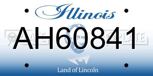 AH60841 Illinois License Plate