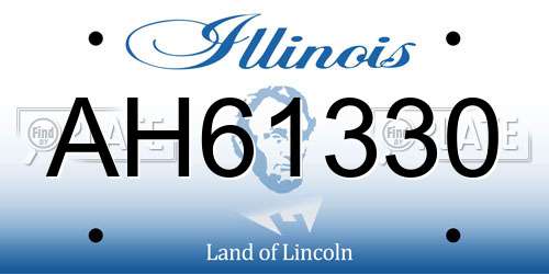 AH61330 Illinois License Plate