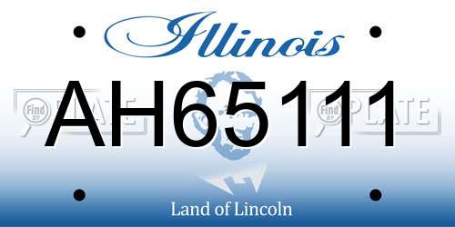 AH65111 Illinois License Plate