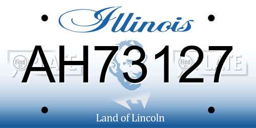AH73127 Illinois License Plate