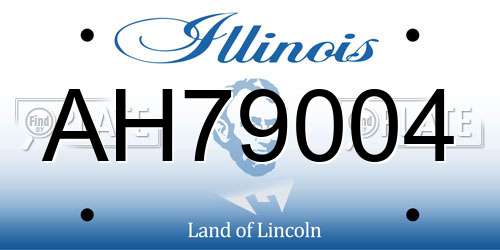 AH79004 Illinois License Plate