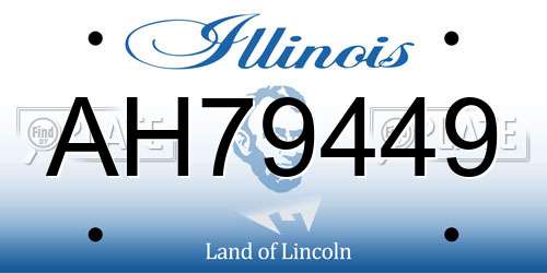AH79449 Illinois License Plate