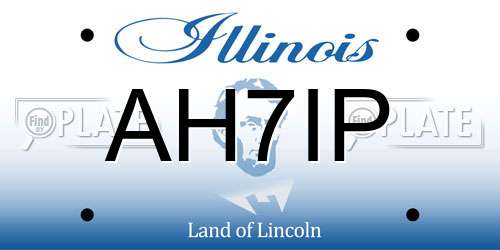 AH7IP Illinois License Plate