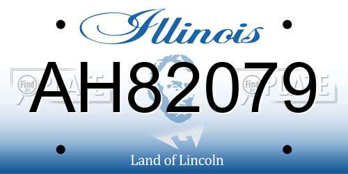 AH82079 Illinois License Plate