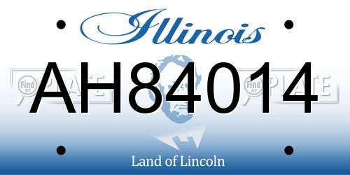 AH84014 Illinois License Plate