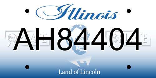 AH84404 Illinois License Plate