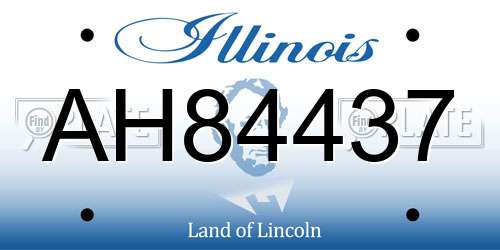 AH84437 Illinois License Plate
