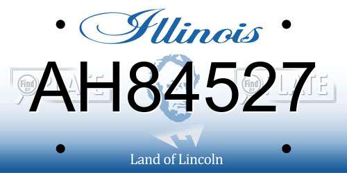 AH84527 Illinois License Plate