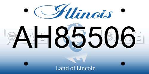 AH85506 Illinois License Plate