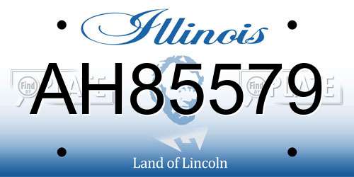 AH85579 Illinois License Plate