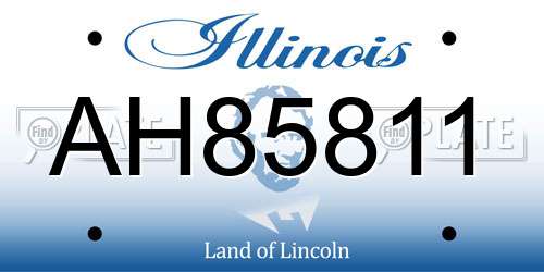 AH85811 Illinois License Plate
