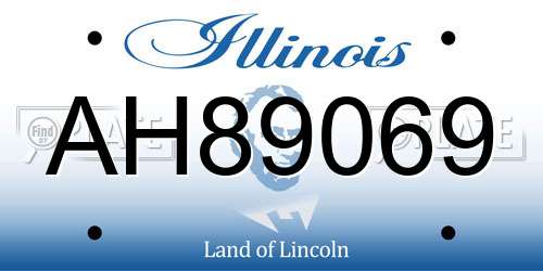 AH89069 Illinois License Plate